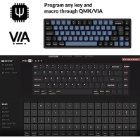 Bezdrátová mechanická klávesnice Keychron K6 Pro QMK Programovatelná makra, spínače Keychron K Pro Red s možností výměny za prov